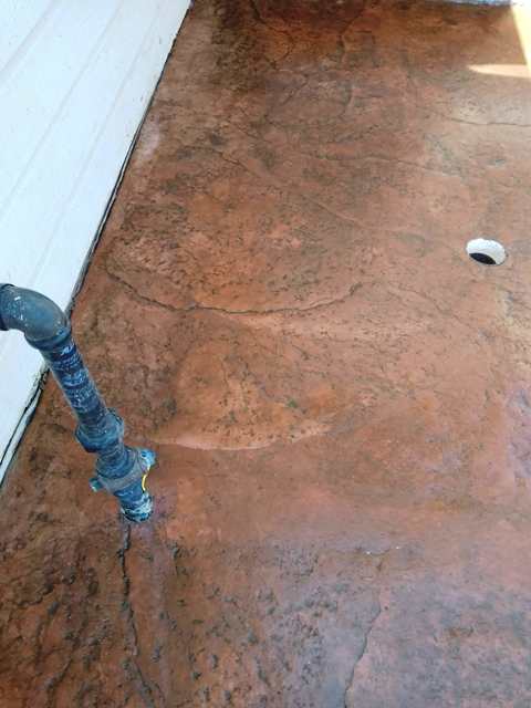 Stained Finish Concrete Patio